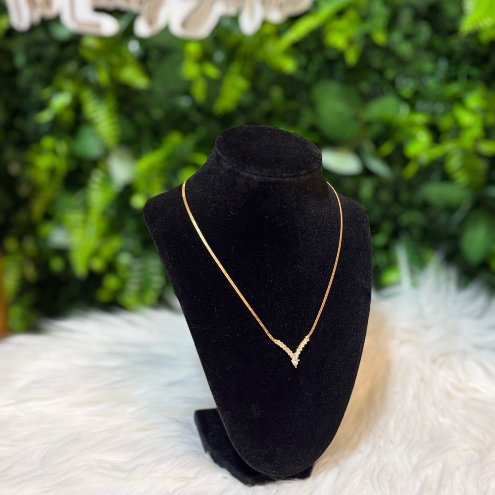 Elegant Gold Necklace with Silver Accents